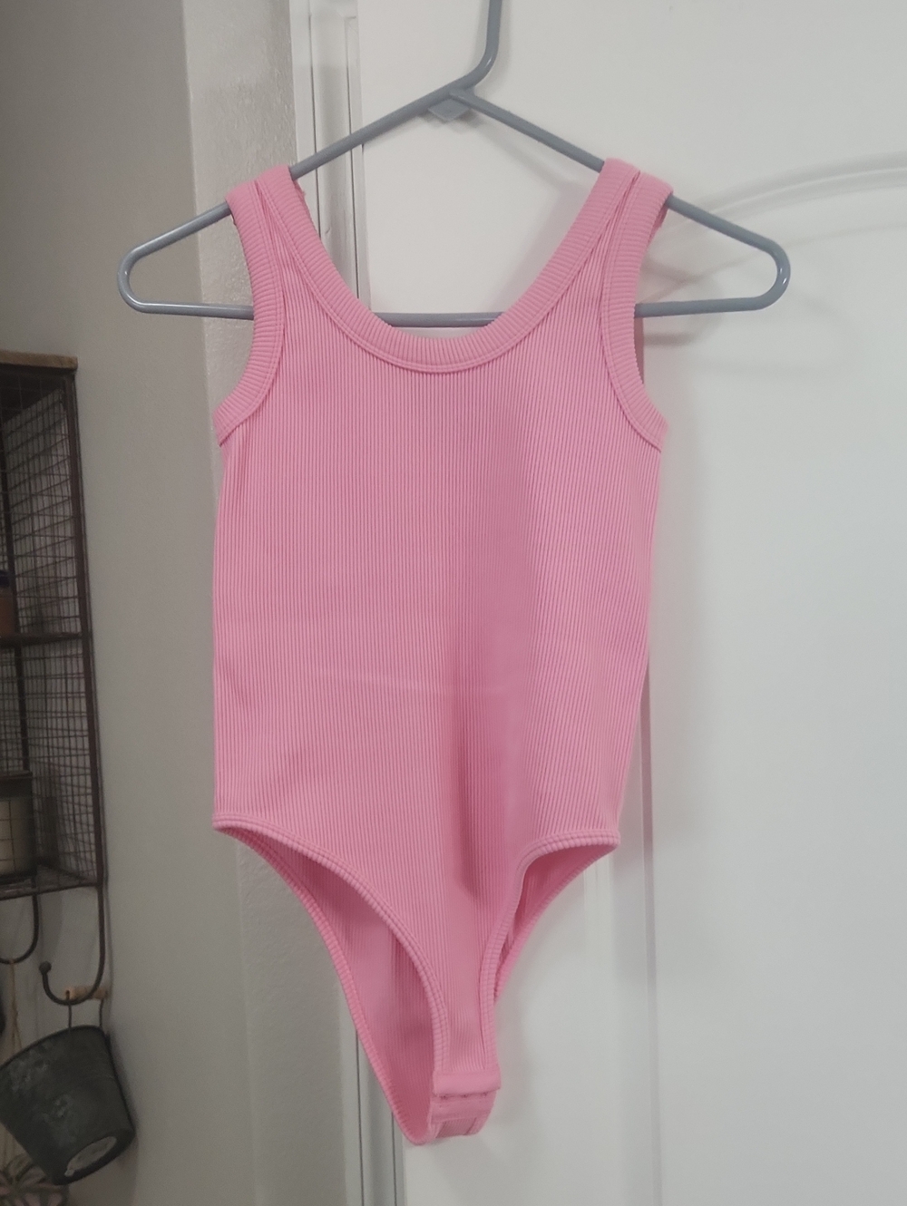 OS Ribbed Dynamic Tank Bodysuit - Pink